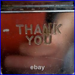10¢ Candy/peanut Vending Machine Red Metal Base Clear plastic top vintage works