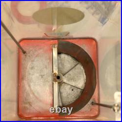 10¢ Candy/peanut Vending Machine Red Metal Base Clear plastic top vintage works