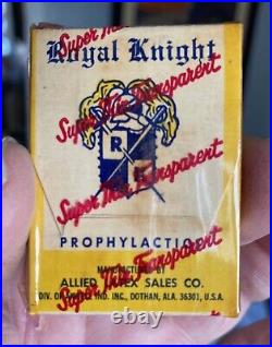 120 Vintage Mid Century Condoms 4 Vending Machine Royal Knight, Gentry, Protex
