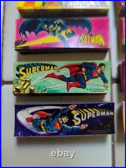 12 Vintage Vending Machine Stickers Batman Wonder Woman 1979 DC Comic Superman