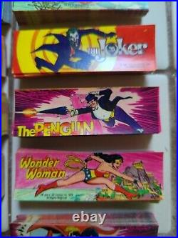12 Vintage Vending Machine Stickers Batman Wonder Woman 1979 DC Comic Superman