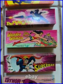 12 Vintage Vending Machine Stickers Batman Wonder Woman 1979 DC Comic Superman