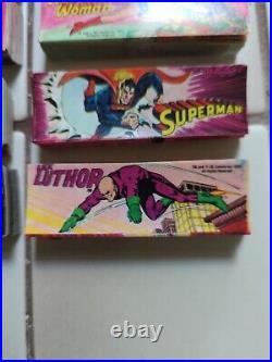 12 Vintage Vending Machine Stickers Batman Wonder Woman 1979 DC Comic Superman