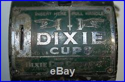 1913 Patented Vintage Dixie Cup Company Coin Operated Dispenser with 2 keys HEAVY