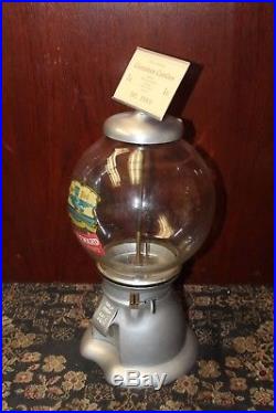 1915 Vintage Blue Bird Confection Peanut 1c Gumball Vending Machine