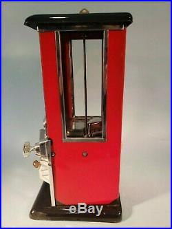 1923 Vintage Antique Black And Red Penny Master Gumball Peanut Vending Machine