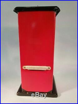 1923 Vintage Antique Black And Red Penny Master Gumball Peanut Vending Machine