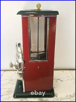 1923 Vintage Antique Black & Red Master Penny Nickel Gooseneck Peanut Machine