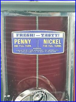 1923 Vintage Antique Black & Red Master Penny Nickel Gooseneck Peanut Machine