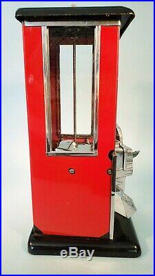 1923 Vintage Antique Black & Red Penny Master Gumball Peanut Vending Machine