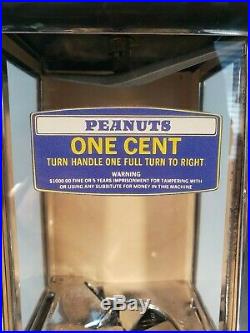 1923 Vintage Antique Green & Tan Penny Master Gumball Peanut Vending Machine
