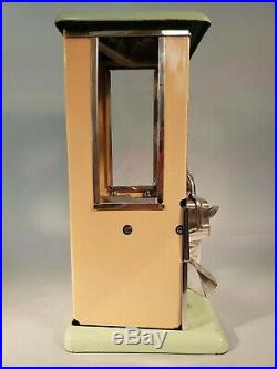 1923 Vintage Antique Green & Tan Penny Master Gumball Peanut Vending Machine