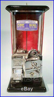 1923 Vintage Antique Master Penny Nickel Gumball Peanut Vending Machine