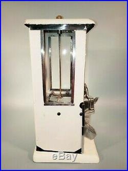 1923 Vintage Antique White Penny Master Gumball Peanut Vending Machine