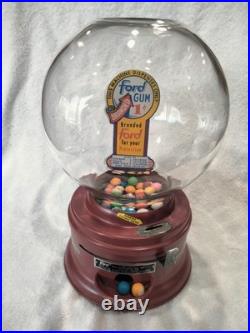 1930's VINTAGE FORD GUMBALL VENDING MACHINE DISH MODEL PENNY COIN OP RESTORED