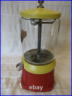 1930's Vintage Atlas Ace Penny Coin Op Bulk Vending Gumball Candy Peanut Machine