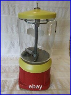 1930's Vintage Atlas Ace Penny Coin Op Bulk Vending Gumball Candy Peanut Machine