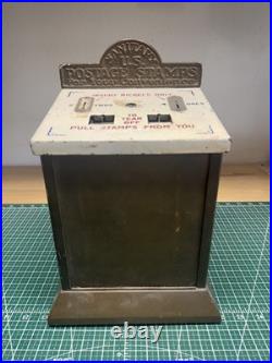 1930's Vintage Northwestern Nickel & Dime Coin Op Postage Stamp Vending Machine