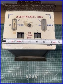 1930's Vintage Northwestern Nickel & Dime Coin Op Postage Stamp Vending Machine