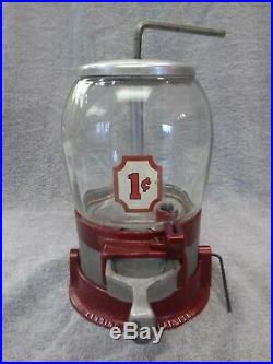 1934 Vintage Davis Penny Little Nut Coin Op Vending Machine Gumball Candy