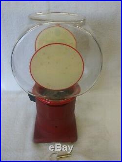 1935 Vendex 520 Fishbowl Gumball Machine Vintage Vending Coin Op Penny Original