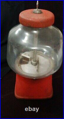 1938 Penny Vintage Cast Iron Gumball Bulk Vending Coin Operated Machine