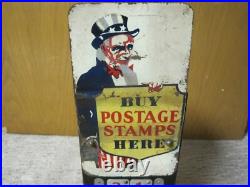 1940's Schermack Uncle Sam Postage Stamp Machine Vintage Antique Vending