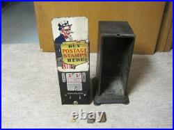 1940's Schermack Uncle Sam Postage Stamp Machine Vintage Antique Vending