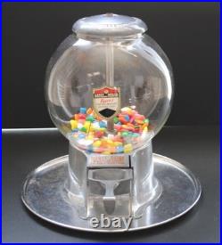 1940's VINTAGE ABBEY CASH TRAY NICKEL CANDY NUT VENDING MACHINE Working Cond