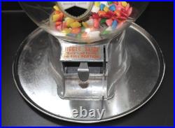 1940's VINTAGE ABBEY CASH TRAY NICKEL CANDY NUT VENDING MACHINE Working Cond