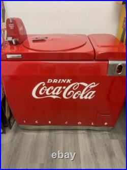 1940's Vintage Coca Cola Coke Vending Machine with cooler