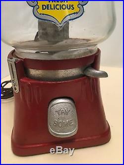 1940s Silver King 5 cents Peanut Hot Nuts Gumball Machine Vending Vintage
