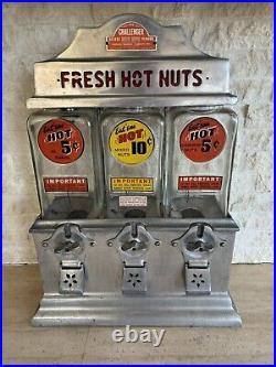 1940s The Challenger Deluxe Hot Nut Peanut Vending Machine