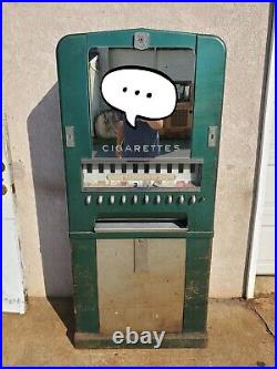 1940s Vintage PX Cigarette Vending Machine Reverse painted glass 10 pull Deco