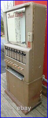 1940s Vintage Stoner Candy Vending Machine Reverse painted glass 8 pull
