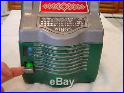 1941 WINGS Cigarette Trade Stimulator Slot machine coin op vintage gumball vend