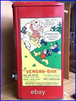 1949 Rare Lil Abner 10 Cent Vendor-Bar Candy Coin Op Vending Machine