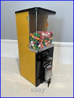 1950' Victor HMS 1 Cent Gumball Vending Machine With Key