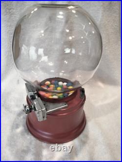 1950 Vintage Ford Red Gumball Vending Machine Penny Coin Op With Slug Rejector