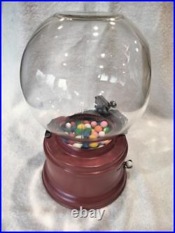 1950 Vintage Ford Red Gumball Vending Machine Penny Coin Op With Slug Rejector