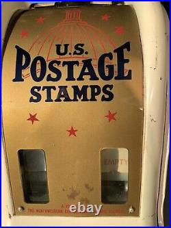 1950's VINTAGE NORTHWESTERN U. S. POSTAGE STAMP COIN OP VENDING MACHINE NATIONAL