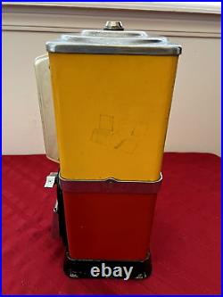 1950's Victor Topper 1 Cent Deluxe Cabinet Gumball Gum Vending Machine @1