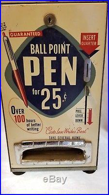 1950's Vintage MID Century Vending Machine For Pens