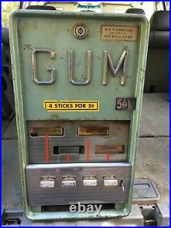 1950s 5 Cent Gum Vending Machine Robco Corp Vintage