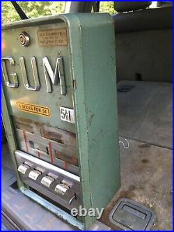 1950s 5 Cent Gum Vending Machine Robco Corp Vintage