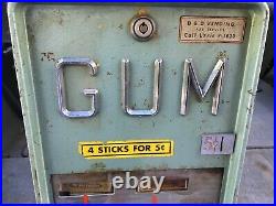 1950s 5 Cent Gum Vending Machine Robco Corp Vintage