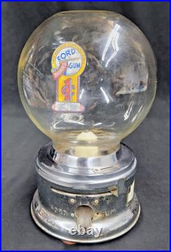 1950s Ford Chrome Gumball Machine Has Key Vintage MCM Retro