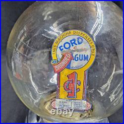 1950s Ford Chrome Gumball Machine Has Key Vintage MCM Retro