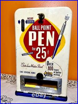 1956 Vintage 1950's Coin Op. 25 Cent Chicago Pen Vending Machine WORKING