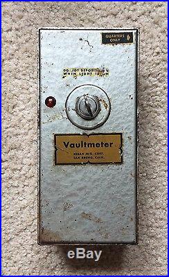 1957s Vintage Quarter Coin Operated'Vaultmeter' Machine Powered TVs, Appliances